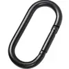 Mosquetão de Alumínio Liga de Alumínio em Forma de D em Forma de Cabraça Todo Preto Gancho para Fone de Ouvido Bluetooth Mini Chaveiro Acessórios de Joalheria