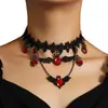 Conjunto de Acessórios de Halloween, Colar de Renda, Pulseira, Brincos, Máscara, Vários Conjuntos, Conjunto de Acessórios Punk Gótico Y