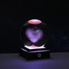 Bola de cristal con sensor táctil cuadrado creativo con base de luz nocturna y adornos de escritorio con sistema solar de galaxia tallado en 3D transfronterizo