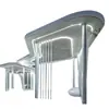 Pérgola de Acero Inoxidable con Forma Especial Parasol Grande de Panel de Aluminio para Exteriores Patio Parque Jardín Estructura de Acero Corredor Cultural