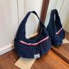 Tendencia de Moda Transfronteriza Casual Simple Bolso de Axila de Gran Capacidad Versátil para Viajes Diarios Lona Ligero Portátil Bolso de Hombro para Mujer