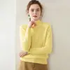 Suéter de Cachemira para Mujer Otoño/Invierno 2026 con Cuello Medio Alto, Diseño Versátil, Suéter de Punto de Lana como Capa Interior