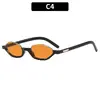 Nuevas gafas de sol de media montura estilo ojo de gato europeas y americanas de moda, montura ovalada pequeña a la moda, estilo de celebridad de internet, gafas de sol de aspecto natural