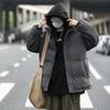 Abrigo acolchado de algodón de dos piezas falsas para hombre, abrigo de moda de invierno, marca, otoño e invierno, nuevo, cálido, algodón de plumón de mapache, abrigo acolchado de algodón