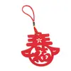 Decoración colgante de carácter de la fortuna del Año del Caballo Nuevo Colgante de fieltro de la paz Lote al por mayor Nudo chino Diseño decorativo de pan de oro En stock
