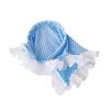 Pañuelo para la cabeza de encaje a cuadros retro francés, elegante, dulce y bonito, estilo pastoral triangular, accesorio para la cabeza con foto de playa para primavera y verano.
