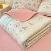 Funda de Cama Clase A Juego de Tres Piezas Otoño e Invierno Felpa Colchón de Terciopelo para Bebé Sábana de Cama Acolchada de Algodón Protector de Algodón Puro