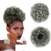 Peluca de Moño de Pelo con Cordón para Mujeres Africanas Transfronteriza, Moño de Pelo Sintético Esponjoso con Cordón de Comercio Exterior, Xuchang al por Mayor