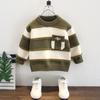 Suéteres de Meninos Outono e Inverno 2025 Novo Tricô Infantil Elegante Inverno Bonito Moda Bebê Suéter de Tricô Inverno Roupas