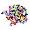 Cuentas de Resina para Ojos 8/10mm Ojo de Diablo Ojo Turco Rayado Señuelo Ojo de Pez Cuentas Bloqueadoras DIY Sueltas