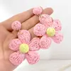 Accesorios Yongge Pendientes de Flor de Paja Tejida Estilo Vacaciones en la Playa Atmósfera de Fotografía Fresca Pendientes de Rafia