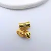 Pingente de Orquídea Sino Oco de Cobre Banhado a Ouro Espaçador Tubo de Bambu Pulseira Colar DIY Feito à Mão Material de Joias Acessórios