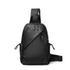 Bolso de Pecho de Negocios Minimalista Urbano para Hombre, Bolso de Hombro Moderno con Múltiples Bolsillos y Puerto para Auriculares Portátil, Bolso para el Viaje Diario