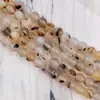 Pulseira de Contas Soltas de Ágata Bicolor Natural Contas para DIY Pulseira Tecida à Mão de Cristal Acessórios de Joias