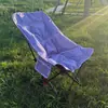 Silla luna de respaldo alto acolchada de algodón premium, silla portátil para picnic y camping, silla para dibujar en la playa, silla plegable acolchada de algodón
