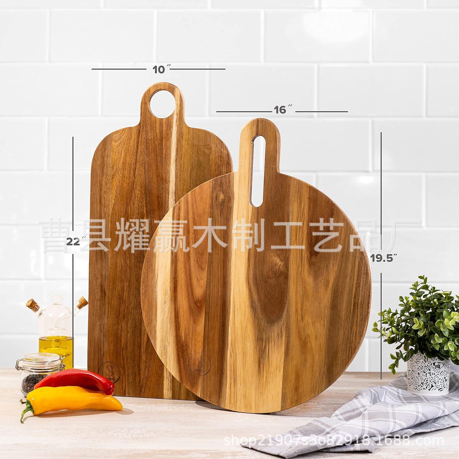 相思木切菜砧板 厨房双面切菜板 面包牛排水果点心托盘 可定制