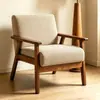 Cadeira Hank, sofá individual de madeira maciça, conjunto de mesa de chá e cadeiras de hotel, cadeira estilo vintage, móveis para café e pousada, cadeira de sofá para lazer e relaxamento