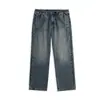 2026 Nuevos Jeans Casuales Retro Americanos de Primavera y Otoño para Hombre, Pantalones Rectos Versátiles Holgados de Pierna Ancha para Hombre
