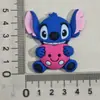 Parche Suave de PVC de Stitch Lindo de Dibujos Animados Caja de Almacenamiento para Zapatos Croc Imán para Refrigerador Funda para Teléfono Móvil Accesorios de Joyería