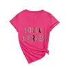 Trabajador Social Amazon eBay Sitio Independiente Moda Casual Camiseta de Manga Corta con Cuello en V para Mujer para Exportación