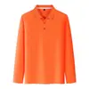 Talla europea, polo de exportación transfronteriza, camiseta deportiva de secado rápido, ropa de trabajo, polo blanco de manga larga para hombre, hecho a medida