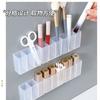 Caja de Rejilla para Colgar en la Pared Armario con Espejo Almacenamiento Caja de Almacenamiento para Labiales sin Taladro Brocha de Maquillaje Estante de Almacenamiento Multifuncional de Rejilla