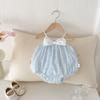 Portabebé para niña Ropa de verano Lindo bebé recién nacido para salir Lazo Envoltorio de una pieza Ropa para gorditos Ropa de verano para niños