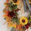 Lista popular de Amazon transfronteriza, nueva simulación de granja, girasol, hoja verde, cinta, cuatro, festival de la cosecha de otoño, guirnalda