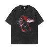Camiseta de manga corta lavada americana para hombre de AliExpress transfronteriza, top retro desgastado de verano, camiseta de media manga estilo hip hop.