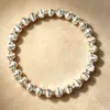 Pulsera de Cuentas Ojo de Gato para Mujer Nuevo Estilo 2025 Lujo Ligero Nicho Pulsera Exquisita con Acabado de Alta Gama Cordón Elástico Joyería para la Mano