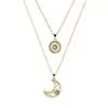 Collares de Pareja con Proyección de Sol y Luna de Venta Directa de Fábrica Personalizados para Mujeres y Hombres, Accesorios de Sol y Luna, Colgante de Cadena para Clavícula para Mujer