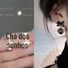 Nicho de luxo leve TikTok mesmo estilo elegante brincos de laço preto feminino simples all-match brincos de pingente de cristal quadrado