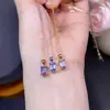 Pingente de tanzanita natural roxo coqueto corpo totalmente em rede cor fogo cintilante prata 925 Seiko cravação pedra principal 4*6mm