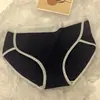 Calcinha esportiva minimalista para meninas, cintura média, estilo japonês, algodão preto e branco, calcinha feminina, levanta bumbum, disponível para atacado