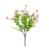 Flores Artificiales Transfronterizas, Eucalipto de Siete Ramas, Violeta, Decoración para Bodas en Casa, Flores Falsas, Fotografía de Exterior, Flores de Plástico, Flores Artificiales