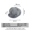 Gorra Octagonal de Mezclilla Lavada Vintage para Mujer, Versátil para Principios de Otoño, Boina Adelgazante, Gorra Newsboy o de Pintor para Cabeza Grande