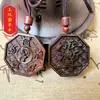 Montaña Longhu pino wangnian rayo madera de azufaifo colgante Wuyue forma verdadera imagen Ziwei pala colgante marca Lei Xin Jade madera de azufaifo