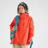 Luotuo Familia Chaqueta de Esquí para Exteriores para Mujer Chaqueta de Esquí Tres en Uno Conjunto de Dos Piezas Ropa a Prueba de Viento Impermeable para Viajes y Montañismo para Hombre