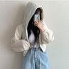 2026 Nuevo Top Casual Delgado con Capucha de Manga Larga para Protección Solar, Único y Hermoso, Minimalista, Chaqueta Corta Fresca y Cómoda para Mujer