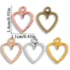 Colgante de Corazón Hueco Multicolor DIY Accesorios de Joyería de Aleación Retro Colgante Más Vendido en Amazon 14*11mm