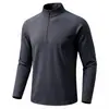 WENHOUU Otoño/Invierno Nuevo Sudadera con Media Cremallera y Cuello Alto de Manga Larga para Hombre y Mujer Chaqueta Transpirable Cálida de Capa Base para Deportes al Aire Libre Personalizada