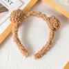 Tiara de Urso Estilo Coreano Feminina de Inverno Versátil Acessórios de Cabelo para Lavar o Rosto Infantil Bola Veludo de Cordeiro Mesmo Estilo de Zhao Ruth Tiara de Cabelo