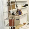 Bolso bandolera de diseño unisex estilo coreano, bolso de hombro casual vintage multicolor con múltiples bolsillos, bolso para teléfono de viajero