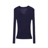 Roupas Femininas Transfronteiriças 2026 Moda Estilo Europeu e Americano Versátil Casual Slim Fit Decoração de Botão Gola V Malha Feminina F71245