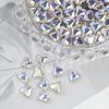 Rhinestones para Uñas K9 Rhinestones Multifacéticos Corazón de Melocotón Inclinado Rhinestones de Punta Inferior Decoración de Corazón Accesorios para Uñas Rhinestones de Cristal Aurora