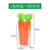 Clip Sellador de Zanahoria Lindo Imán para Refrigerador Clip Pequeño de Cocina Clip Sellador para Bolsa de Snacks de Comida Té
