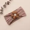 Europa y Estados Unidos accesorios para el cabello nuevos transfronterizos para niños banda para el cabello de algodón para bebé con flor de cinco pétalos diadema de nailon elástica suave para bebé
