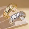 Pulsera Abierta Geométrica Plegada Brillante Acrílica Transfronteriza Europea y Americana, Única, Sencilla, de Nicho, de Alta Gama, Joyería de Moda