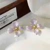 Nuevos Pendientes de Botón Florales Retro Elegantes Chinos de Gama Alta Moda Versátil Sentido de Diseño de Nicho Pendiente de Temperamento Accesorios para Mujeres