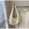 Bolso Tejido de Gran Capacidad Transfronterizo para Mujer Verano 2025 Nuevo Bolso de Hombro Casual Bolso Tote de Alta Gama para Viajes